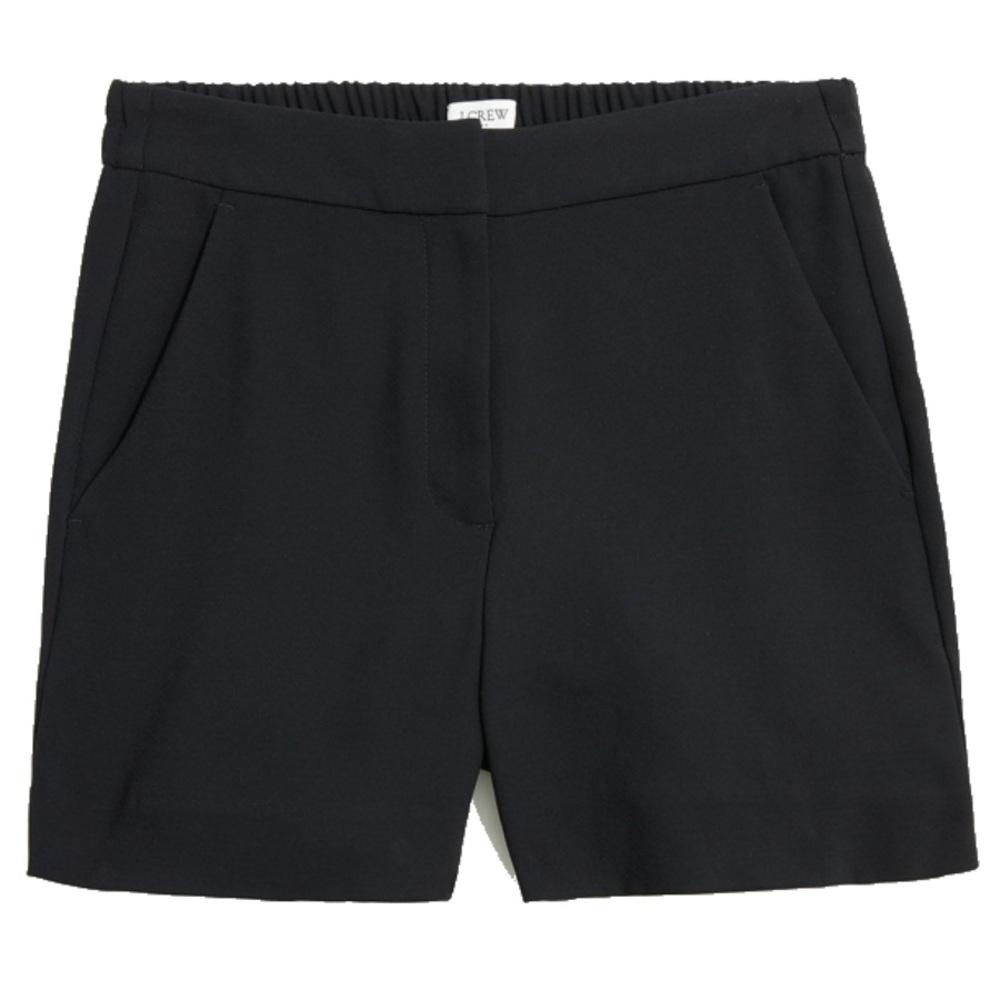 J. Crew Women's Elastic Waist 5” Short in Crepe - Size 8 - Black - NWT